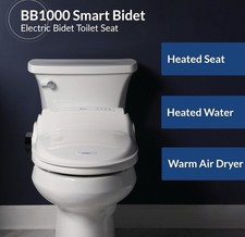  Sealed Bio Bidet BB1000 Elongated Smart Toilet Seat Heated Water Dryer Remote