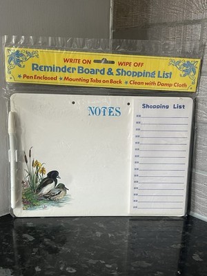 Vintage Ente zum Aufschreiben Abwischen Erinnerungstafel Küche Organizer Retro Kitsch. UK