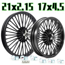 21x2.15 17x4.5 Fat Spoke Wheels Rims 2117 For Harley Dyna Street Bob Low Rider