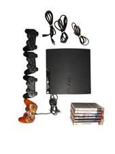 PlayStation 3 Slim 120 GB CECH-2101A Console Bundle With Games Tested 