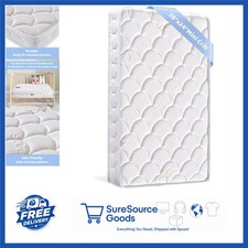 38x24x4 Inch Mini Crib Mattress White Foam Breathable Odorless Firm Support