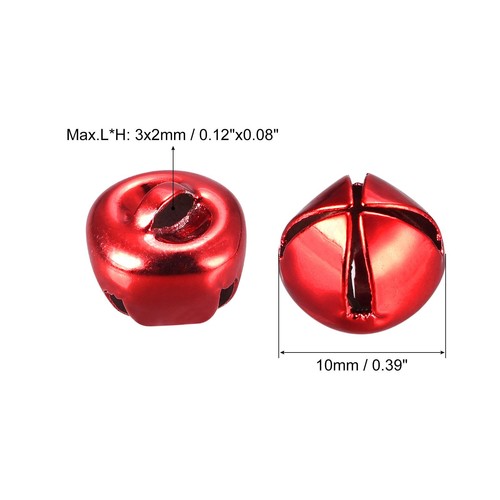 Campane Tintinnanti 10mm 80pz Acciaio Carbonio Artigianato Campanelle Rosso - Foto 2 di 5