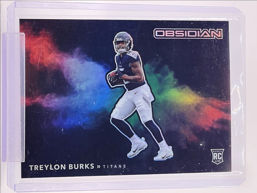 TREYLON BURKS 2022 OBSIDIAN COLOR BLAST ROOKIE SSP TITANS RC Q1198
