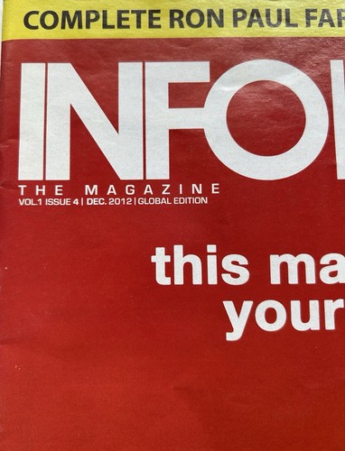 Info Wars The Magazine Vol. 1 Issue 4 - December 2012 Excellent Condition - Picture 5 of 5