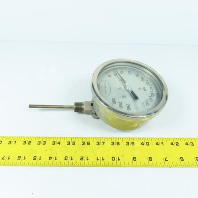 TPF 4-1/4'' Stainless Steel Temperature Gauge 0-300°C Celsius Nitrogen Filled