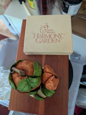 Harmony Garden Lord Byron Orange Fruit Figurine Painted Resin 1999 Boxed