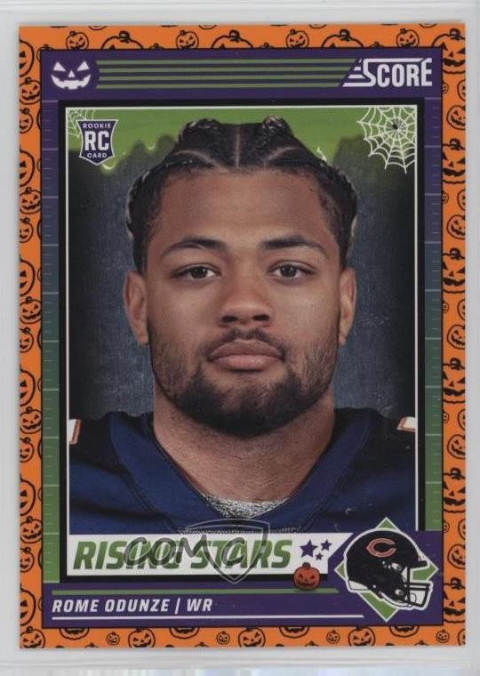 2024 Panini Score-A-Treat Rising Stars Orange Pumpkins Rome Odunze #44 12g7