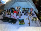 Vintage toy lot, Power Rangers, mighty morphs, gargoyles, Batman stuff