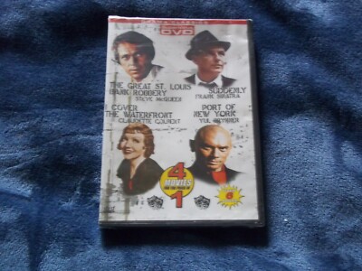 ''The Great St Louis Bank Robbery''; ''Suddenly''; ''Cover The Waterfront'' 4 DVD New