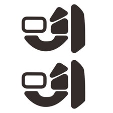 2 Sets Rounded Curved Edges Feet Skates For Razer Basilisk V3 wired Mouse