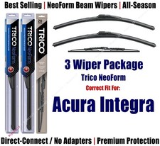 3-Pack Wipers Front & Rear - NeoForm - fit 1986-1989 Acura Integra 16180x2/30180