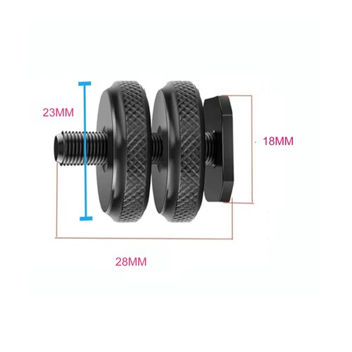 1/4" 3/8" Doble Tuerca Trípode Montaje Tornillo Macho Hembra Zapata Caliente Flash Adaptador Cámara - Imagen 36 de 39