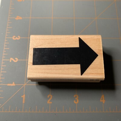 Stampabilities- Wood Rubber Stamp Arrow Point Direction