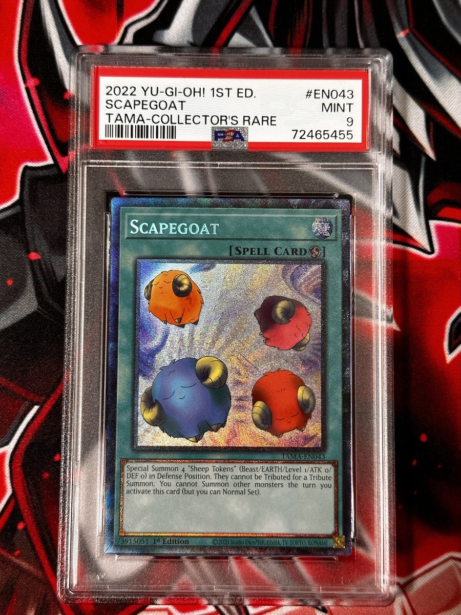 Yugioh! Scapegoat - Collector's Rare PSA 9 TAMA-EN043 1st Edition