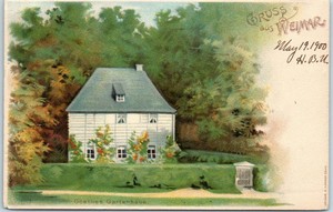 Vintage 1900 Weimar Germany Postcard Gruss Aus Weimar Goethes Gartenhaus Ebay