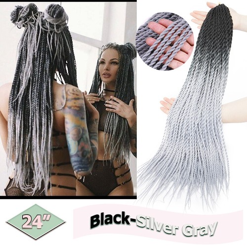 30 * Strähnen/Pack gehäkelt Flechten Afro Senegalesisch Twist Zöpfe Haarverlängerungen USA - Bild 26 von 45