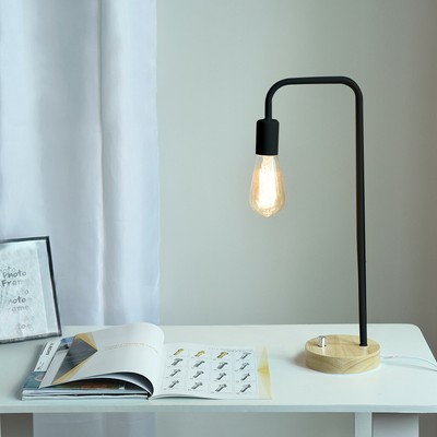 Retro Desk Lamp Wooden Industrial Table Lamp For Office Bedroom