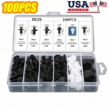 100 PCS Box 6 Size Bumper Fender Liner Push Type Retainer Clips Box for Nissan