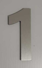 Floating House Numbers 5,8" 15 cm Silver Brush