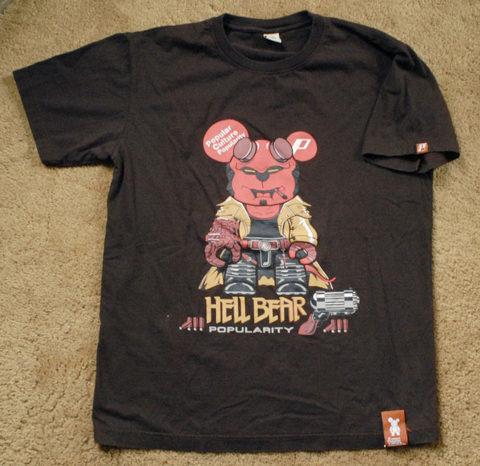 HELL BEAR Colour Popular Culture Popularity brown t shirt