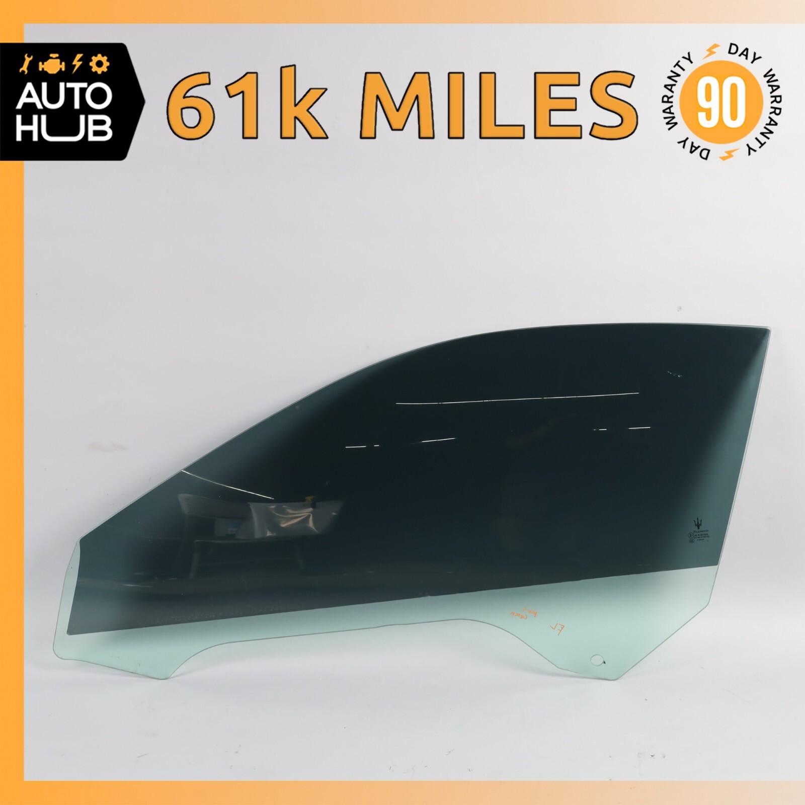 08-19 Maserati GranTurismo M145 Door Window Glass Front Left Driver Side OEM 61k