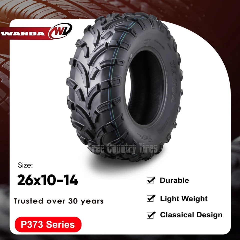 2 de neumáticos traseros 26x10-14 ATV para 17 Polaris Sportsman 1000 XP Foto 2 de 4