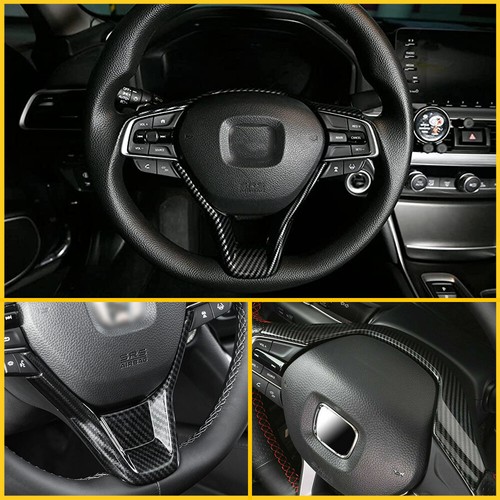 For Honda Steering Accord Wheel Frame 2018-2022 Carbon Trim Cover Accessories - Picture 6 of 9