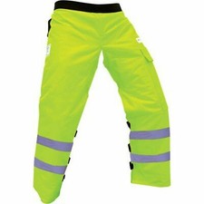 Forester Chainsaw Apron Chaps with Pocket, Hi-Vis Green 37" Length