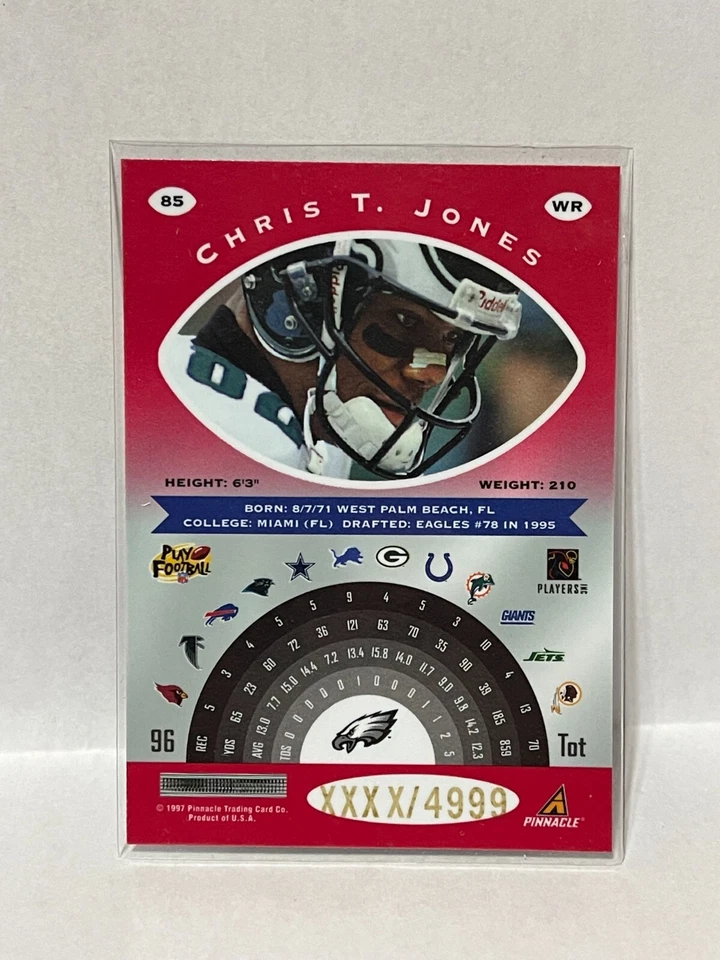 1997 Totally Certified Red "RARE Media Promos"  CHRIS T. JONES  (XXXX/4999) - Image 2 of 2