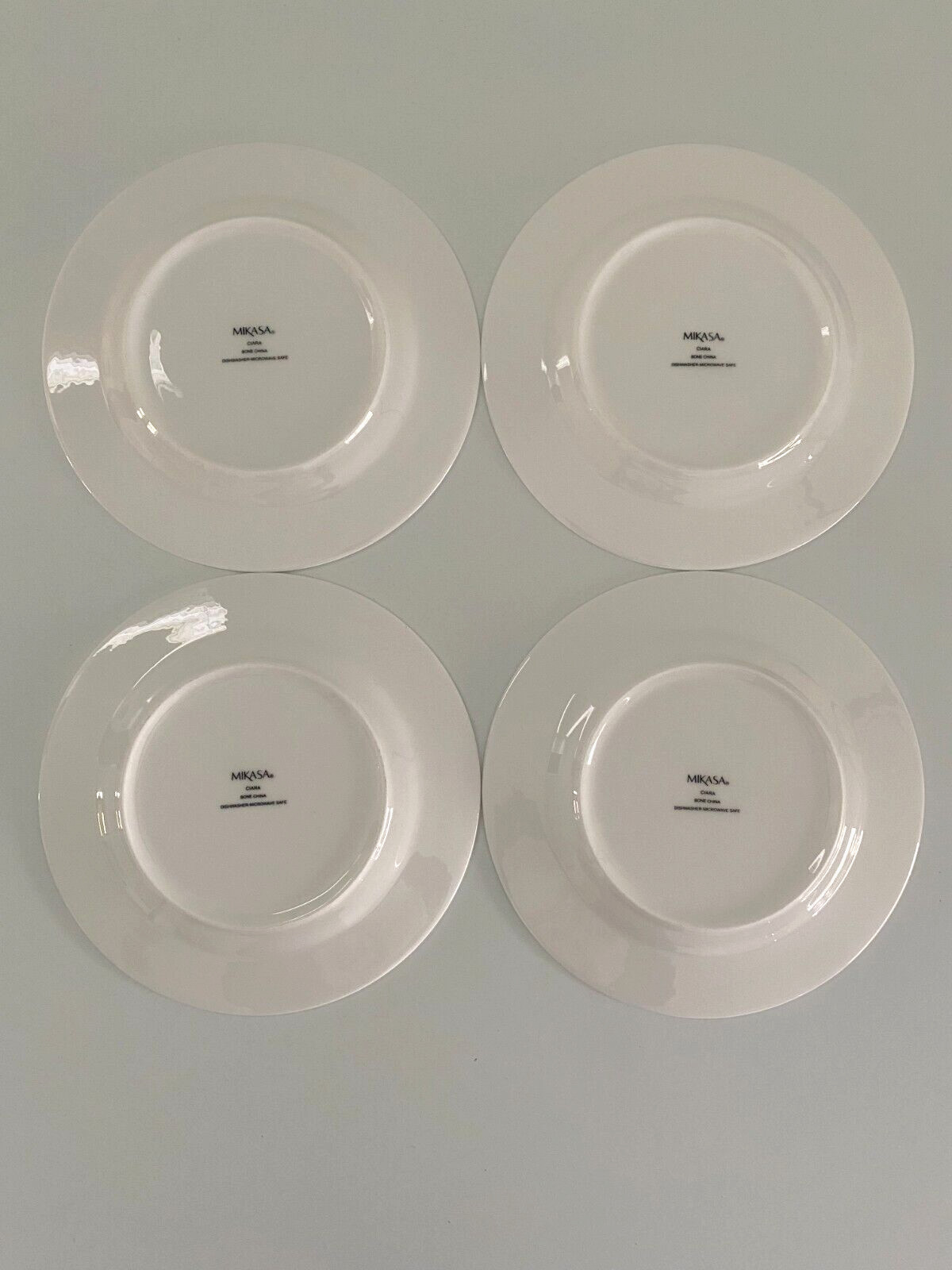 NEW Mikasa Ciara Set of 4 Salad Plates 9" Bone China White MIKASA Plate New