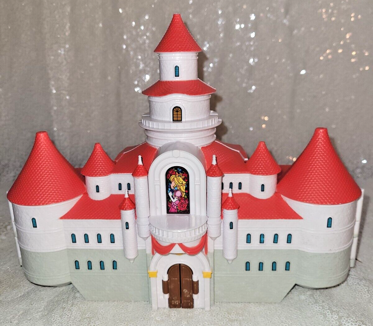 Super Mario Bros Mushroom Kingdom Peach Castle Playset 13 figures -Missing  flags