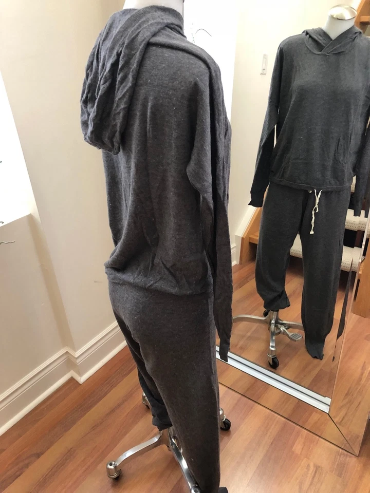 КОРНИ премиум коллекции шерсти шелк кашемир толстовка с капюшоном S и повседневные брюки L Ret $700 - Изображение 3 из 4