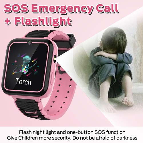 Smart Watch for Kids, Kids Smartwatch Phone for Boys Girls with 16 Games, HD - 第 3/7 張圖片