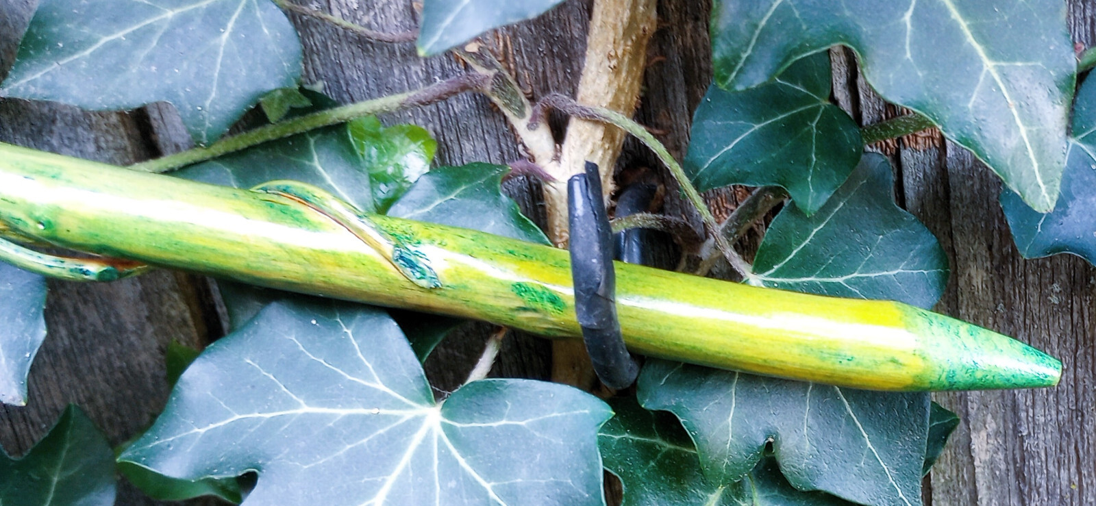 Wand - Natural Vine Twisted - Witch / Wizard - Pagan - Hand Carved - Olive Wood