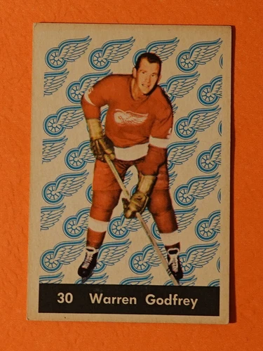 1961-62 PARKHURST #30 WARREN GODFREY VG/EX+++ NO CREASE!
