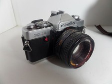 Minolta XG1 camera, lenses, bag