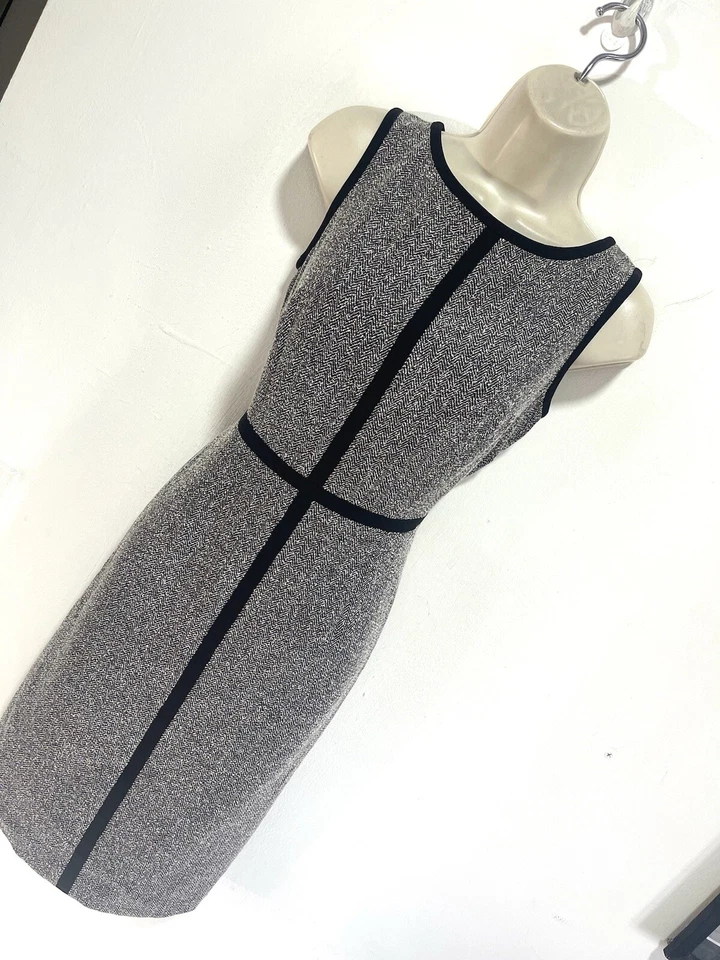 Vestido negro sin mangas tweed lana talla 12 Foto 4 de 4