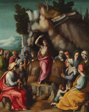 The Preaching of Saint John the Baptist | Francesco Ubertini | Renaissance Print