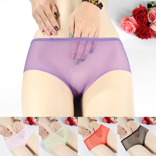Vintage Style Completely Sheer Transparent Nylon Panties Retro look Sexy 5-1Pack - Picture 3 of 22