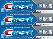 Crest Tartar Protection & Anticavity Toothpaste with Fluoride, Regular Paste,