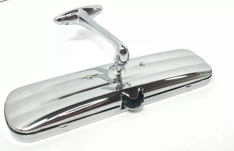 Espelho GM dia/noite, 55-59 Chevy GMC caminhão cromado interior visão traseira e suporte - Imagem 2 de 4