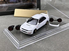 BMC 1/64 Scale Subaru Impreza WRX STi 1994 White Diecast Car Model Toy Gift