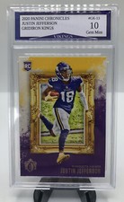 2020 Panini Chronicles Justin Jefferson Gridiron Kings Rookie Card . rookie card picture