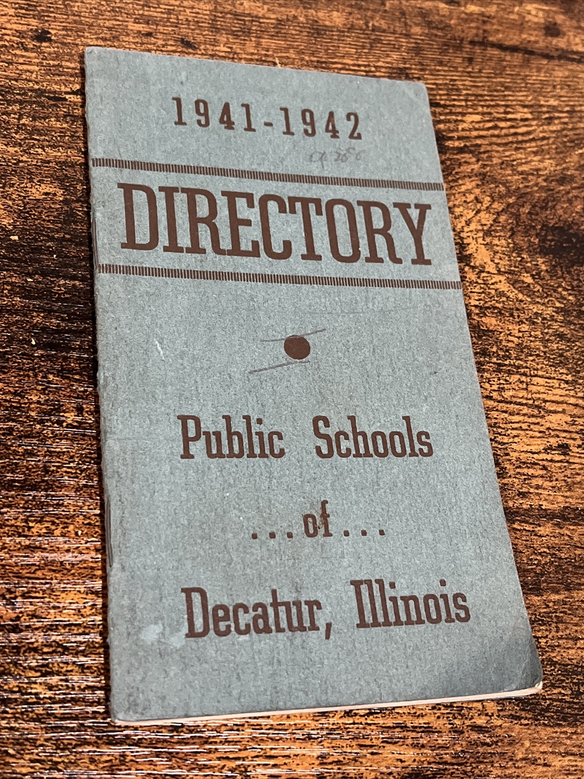 1941 1942 Decatur Illinois Public Schools Teacher Employee Directory