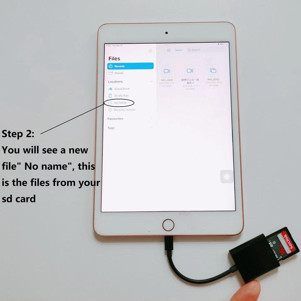 Black 8pin to SD Card Camera Reader Adapter Cable for iPhone - Image 3 of 4