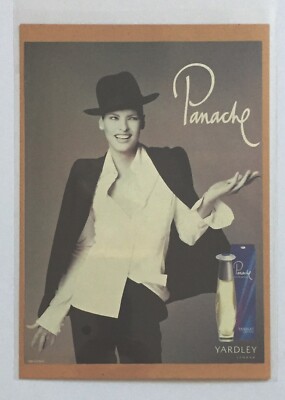 Yardley Panache Perfume Eau De Parfum Linda Evangelista ~ 1997 PRINT AD 90s