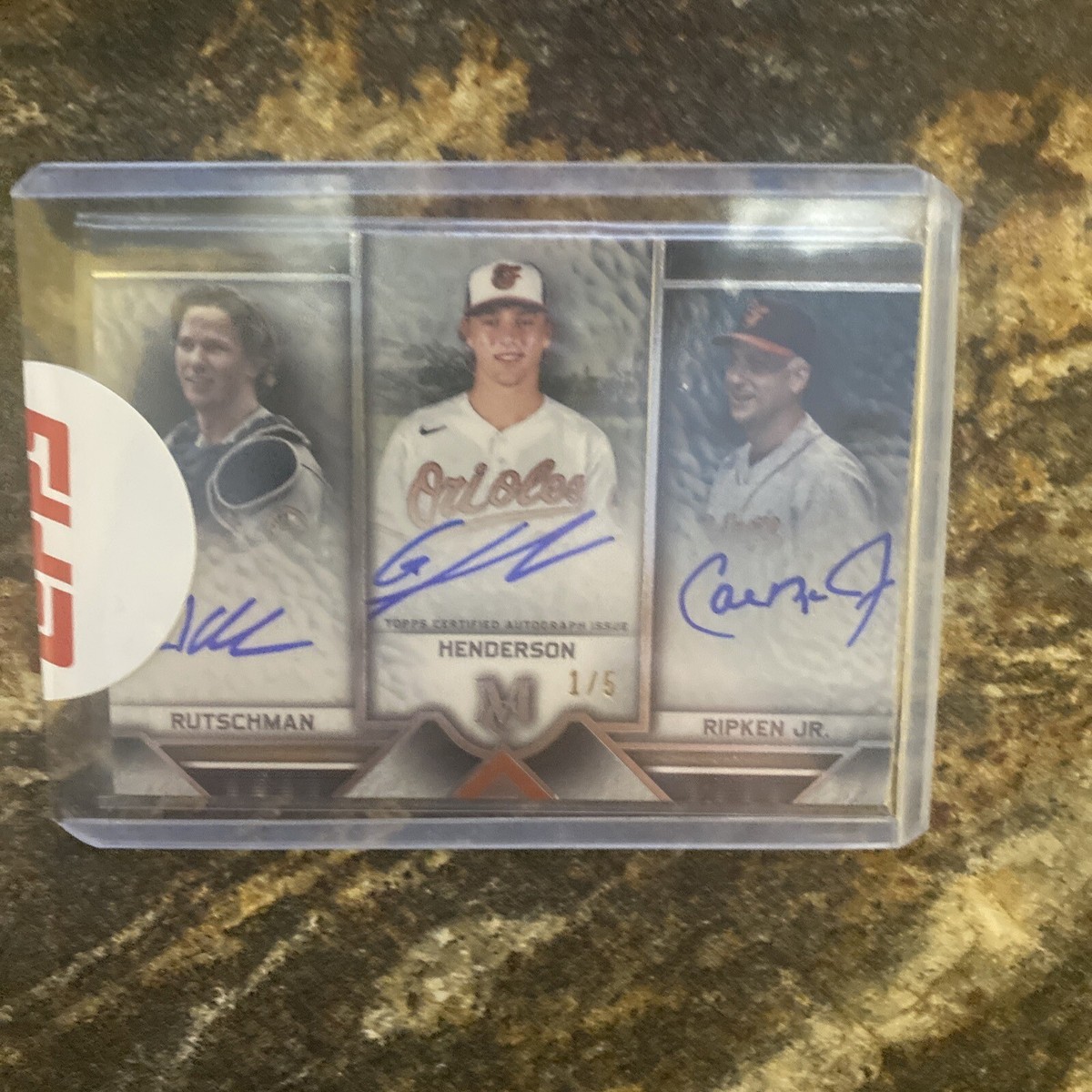 2023 Topps Museum Adley, Gunnar, Ripken triple auto 1/5- Baltimore
