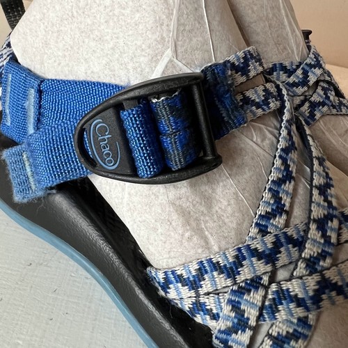 Chaco Blue Pattern Strappy Sports Sandals Kids Youth Size 3 - Picture 2 of 9