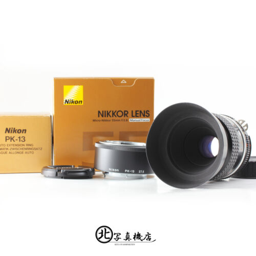 Późny obiektyw makro SN/811xxx [Doskonały w idealnym stanie] Nikon Ai-s Micro 55mm f/2.8 + PK-13 JAPONIA - Zdjęcie 1 z 14