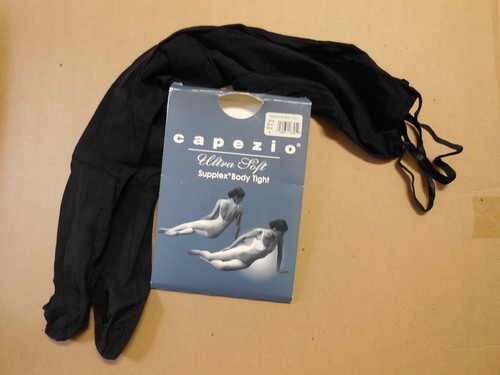 NEW/PKG CAPEZIO 1818 BODYTIGHTS Cocoa Nude Suntan Black - Picture 5 of 10